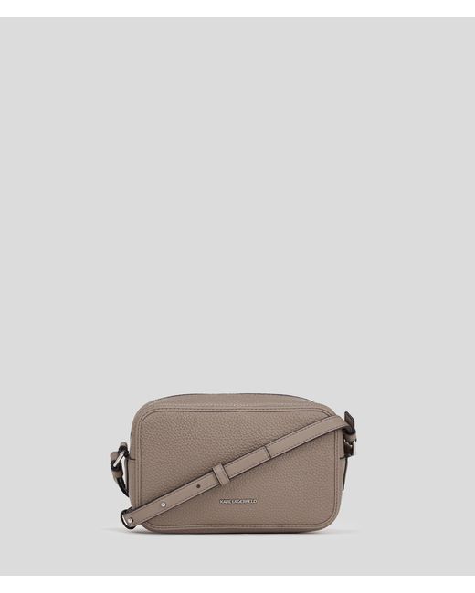 Karl Lagerfeld Gray K/skuare Grainy Camera Bag