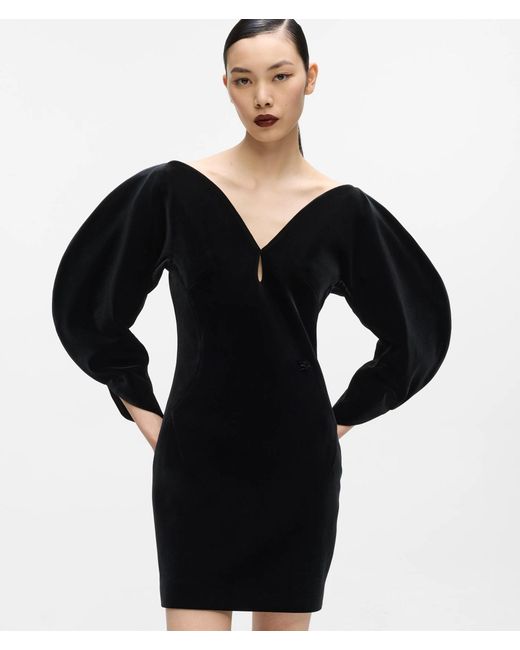 Karl Lagerfeld Black Kl Studio Cocoon Dress