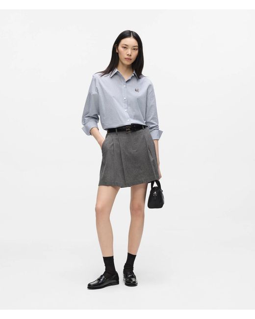 Karl Lagerfeld Blue Ikon Checked Shirt