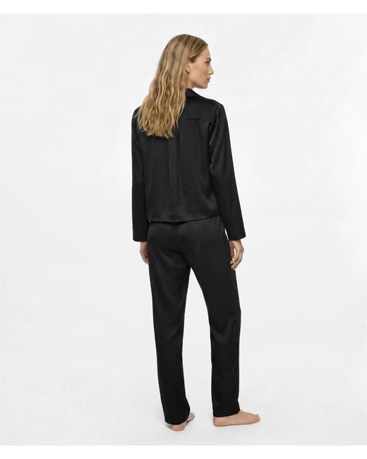 Karl Lagerfeld Black Autograph Rhinestone Pajama Set