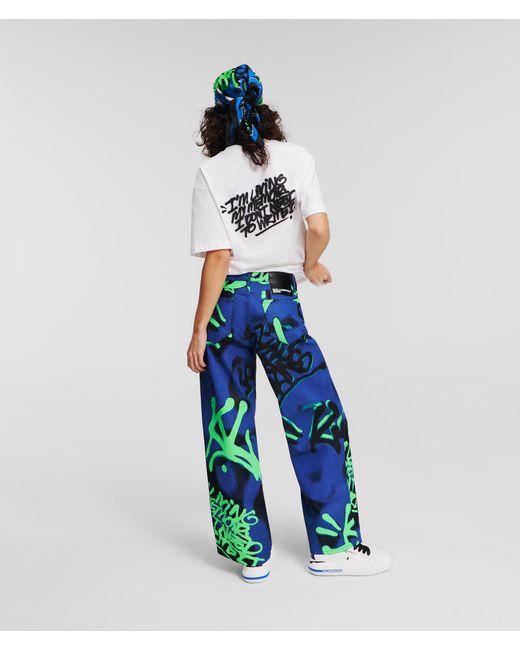 Karl Lagerfeld Blue Klj X Crapule2000 Mid-rise Relaxed Jeans