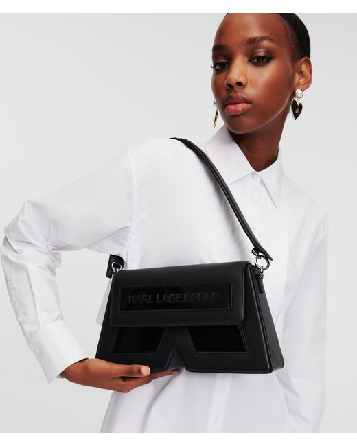 Karl Lagerfeld Black Ikon K Small Shoulder Bag