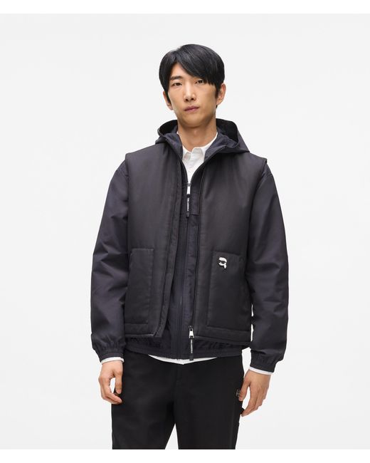Karl Lagerfeld Blue Ikon Padded Gilet for men