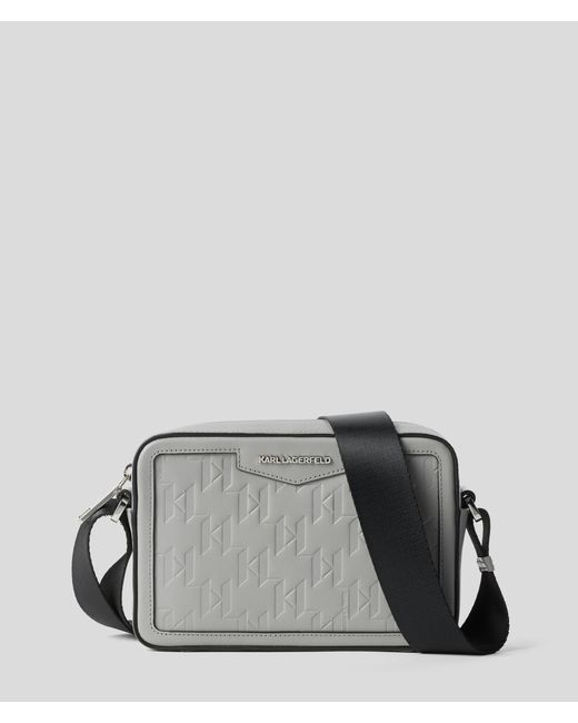 Karl Lagerfeld Black K/loom Leather Camera Bag for men