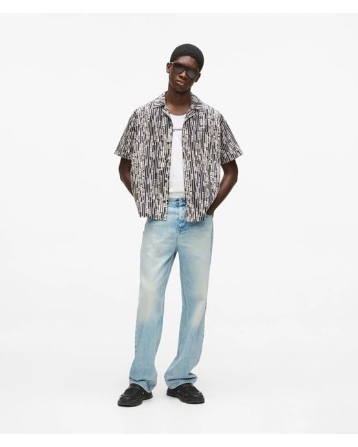 KL Jeans Blue Acid Wash Relaxed Jeans for men
