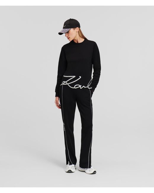 Karl Lagerfeld Black Karl Signature Hem Sweatshirt