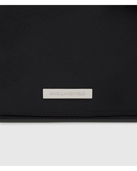 Karl Lagerfeld Black Ikon Nylon Tag Backpack