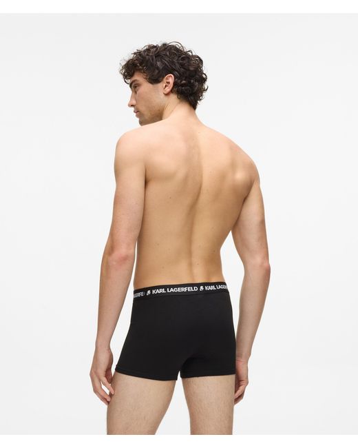 Karl Lagerfeld Black Knot-Print Trunks – 3-Pack for men
