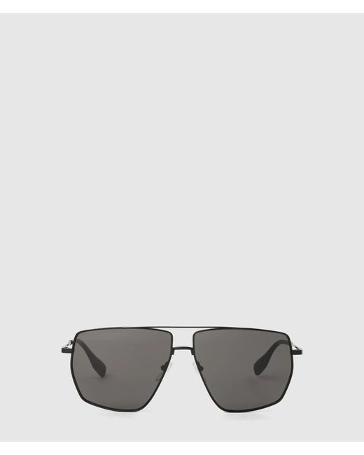 Karl Lagerfeld Gray Logo Rectangular Sunglasses for men