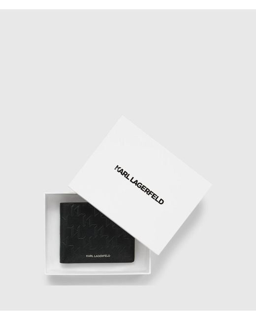 Karl Lagerfeld White K/Monogram Perforated Wallet for men