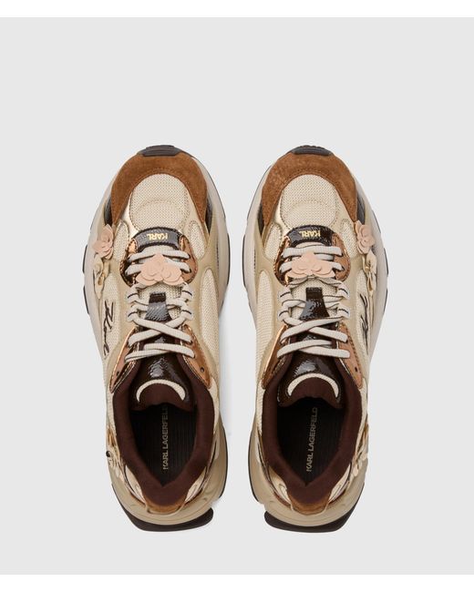 Karl Lagerfeld Natural Orion Flora Trim Sneakers