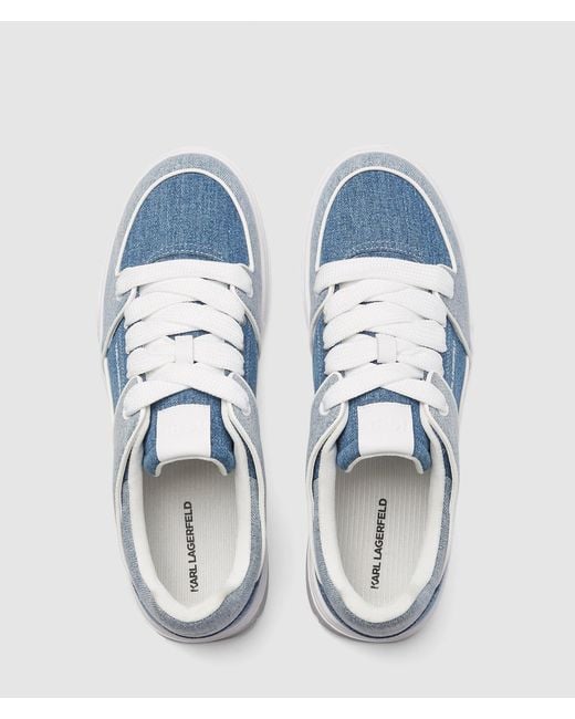 KL Jeans White Kourtney Denim Sneakers for men