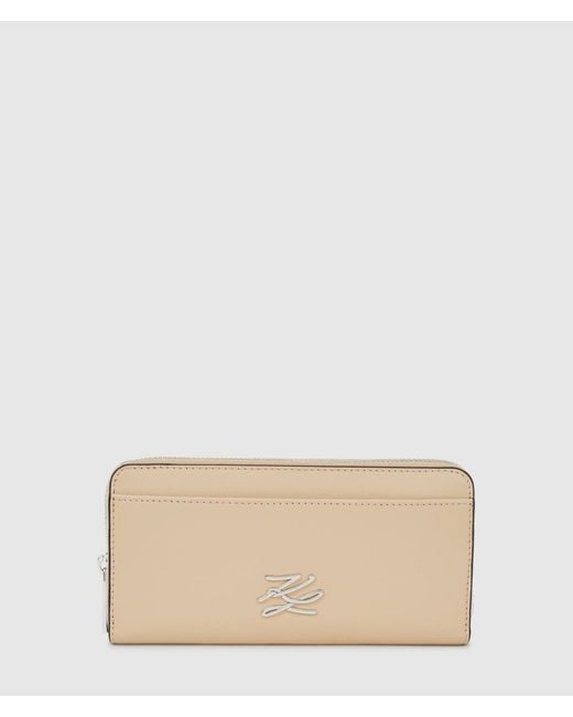 Karl Lagerfeld Natural K/Autograph Continental Wallet