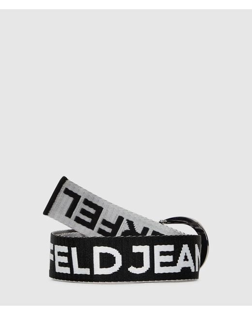 KL Jeans Black Reversible Webbing Belt