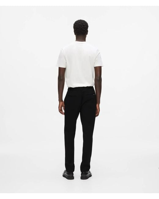 Karl Lagerfeld Black Tailored Punto Pants for men