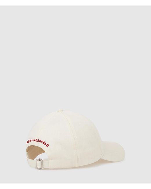 Karl Lagerfeld White Ikon Circle Choupette Cap