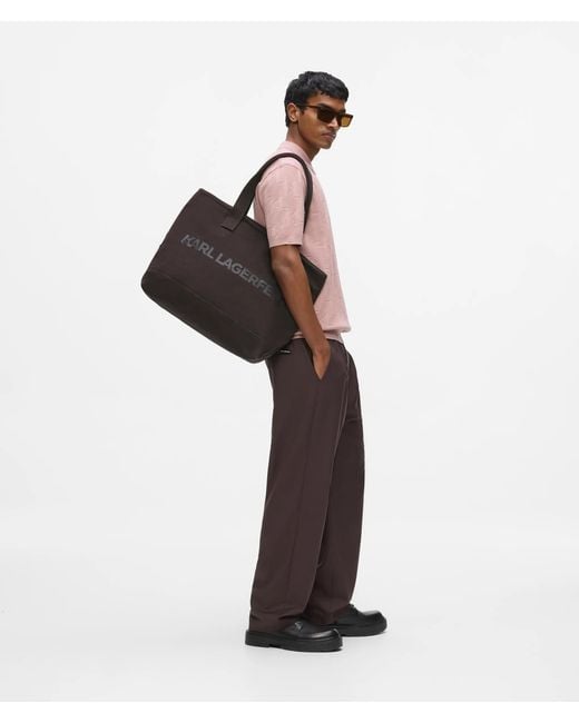 Sac En Toile Avec Logo Extra-Large, Homme, Taille Karl Lagerfeld pour homme en coloris Black