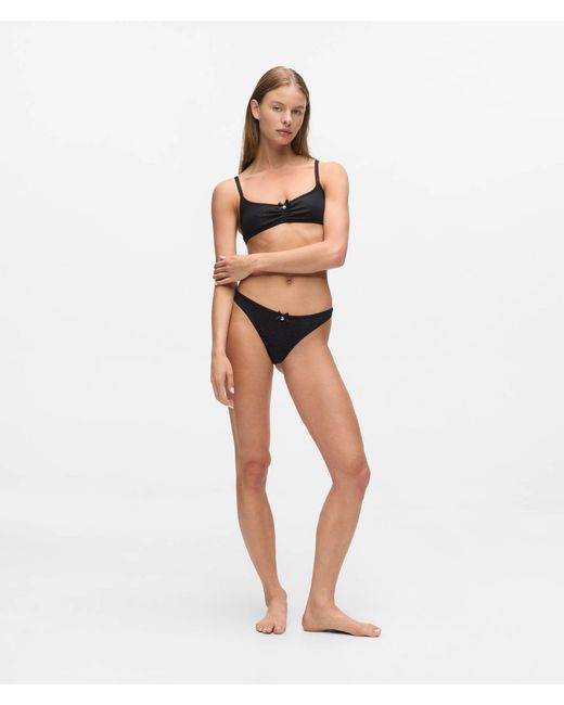 Karl Lagerfeld Black Ikon Glitter Bralette