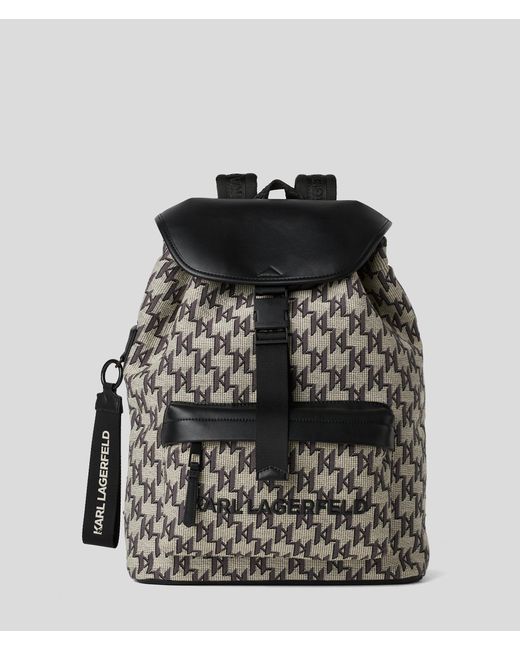 Karl Lagerfeld Black K/monogram Backpack for men