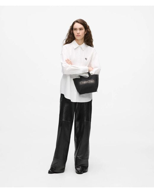 Karl Lagerfeld Black Ikon Rhinestone Small Shopper
