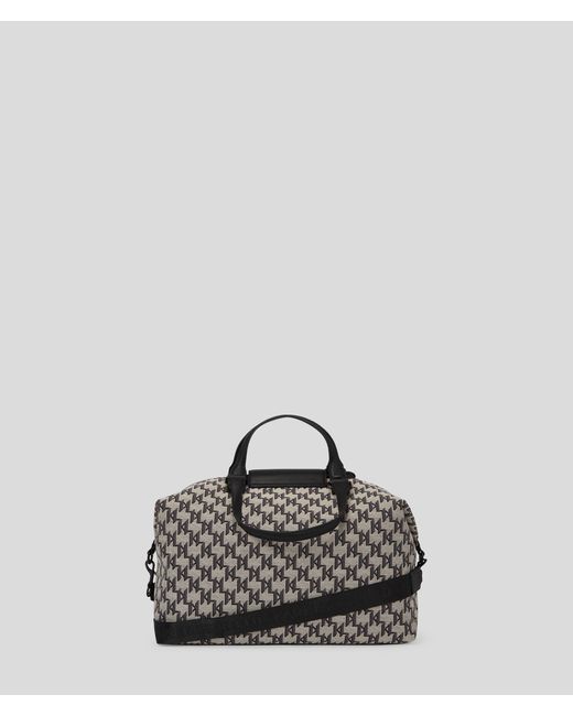 Karl Lagerfeld Black K/monogram Weekender Bag for men