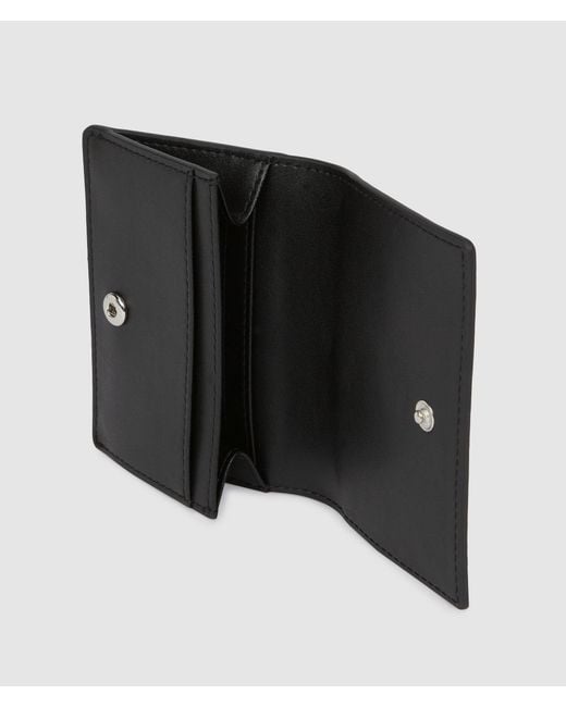 Karl Lagerfeld Black K/Circle Flap Cardholder