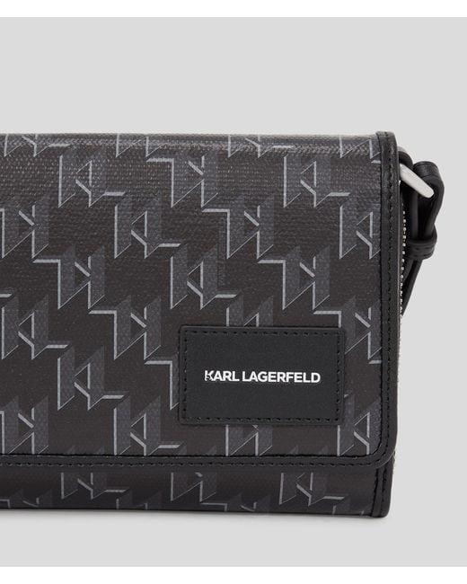 Karl Lagerfeld Black K/voyage Crossbody Wallet