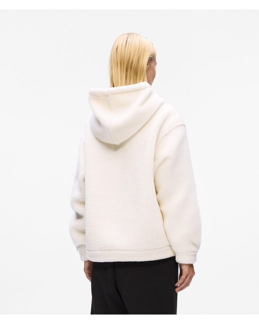 Karl Lagerfeld White Ikon Teddy Hoodie