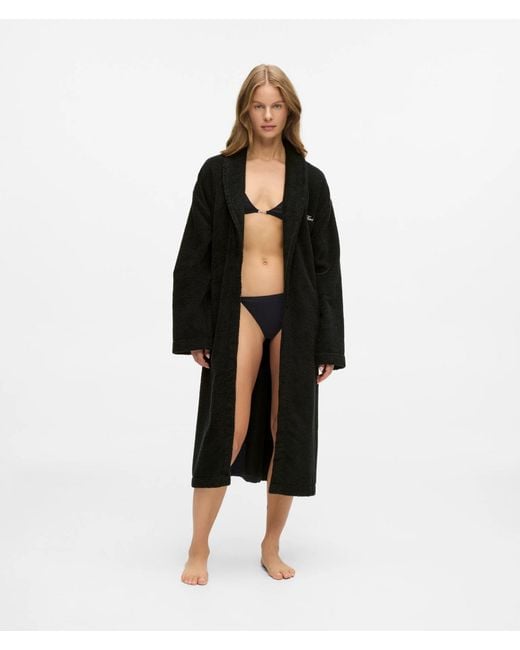 Karl Lagerfeld Black Terry Bathrobe