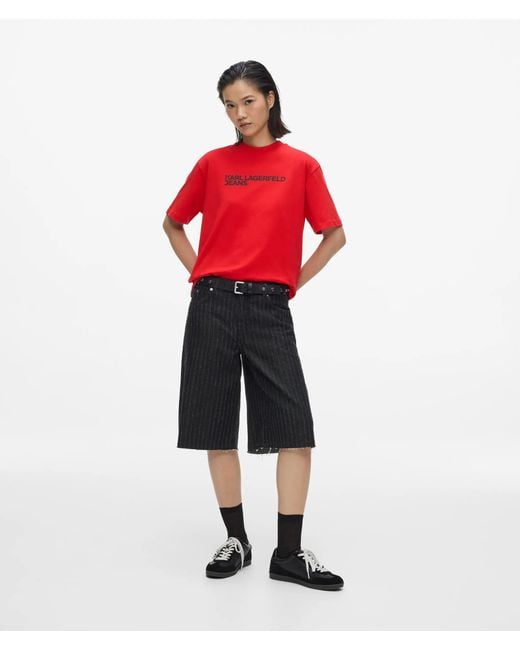 KL Jeans Red Logo T-Shirt