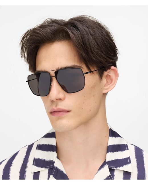 Karl Lagerfeld Gray Logo Rectangular Sunglasses for men