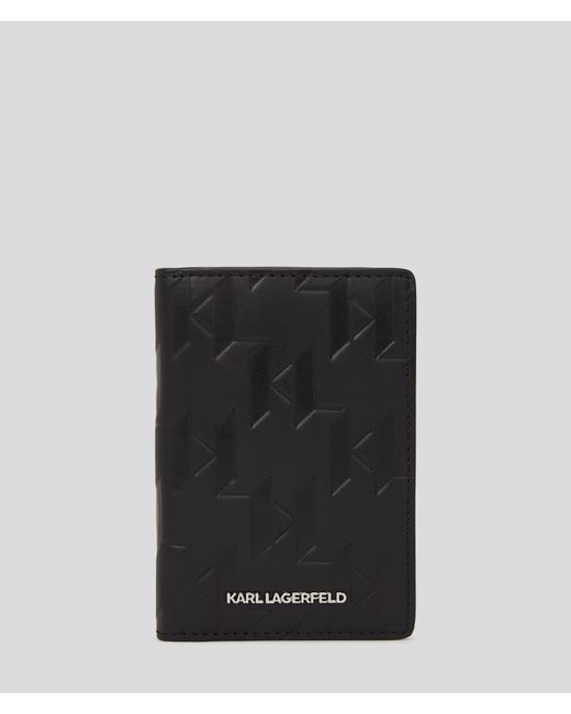 Porte-cartes En Cuir K/loom Karl Lagerfeld pour homme en coloris Black