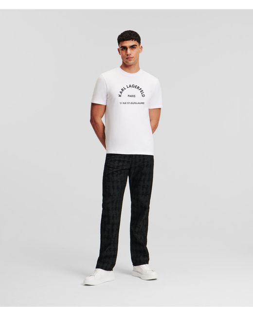 Karl Lagerfeld White Rue St-Guillaume T-Shirt for men