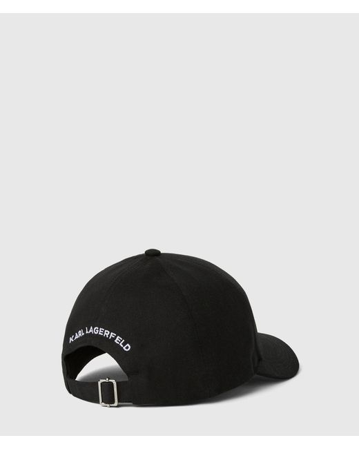 Karl Lagerfeld Black Ikon Pin Cap for men