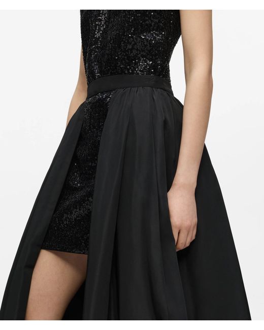 Karl Lagerfeld Black Transformable Sequin Dress