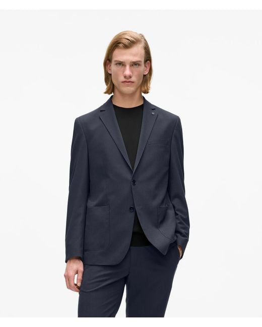 Karl Lagerfeld Blue Patch Pocket Blazer for men