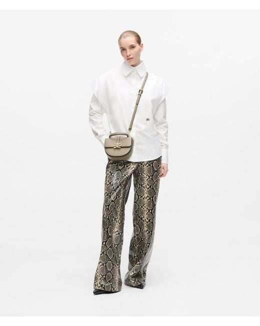 Karl Lagerfeld Natural K/Autograph Drop Top Handle Bag
