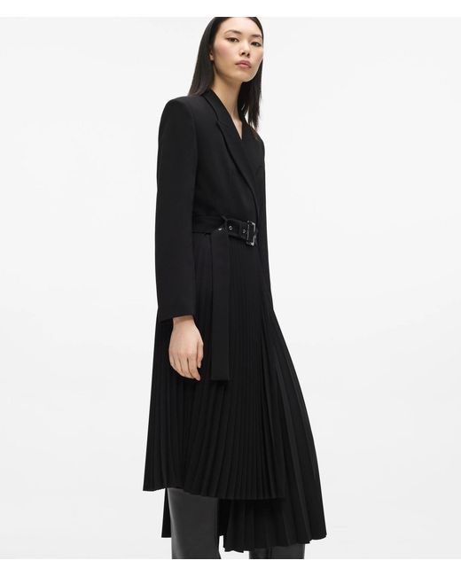 Karl Lagerfeld Black Asymmetric Tailored Dress