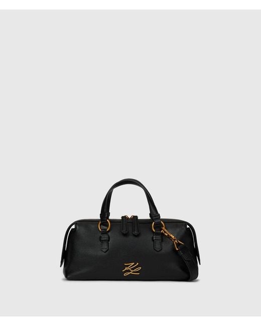 Karl Lagerfeld Black K/Autograph Elongated Bowling Bag