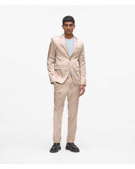 Karl Lagerfeld Natural Satin Blazer for men