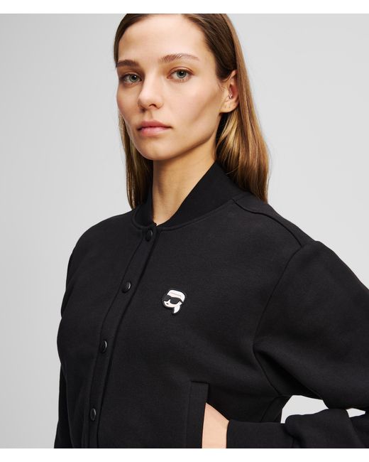 Karl Lagerfeld Black Ikon Bomberjacke, Frau, Größe