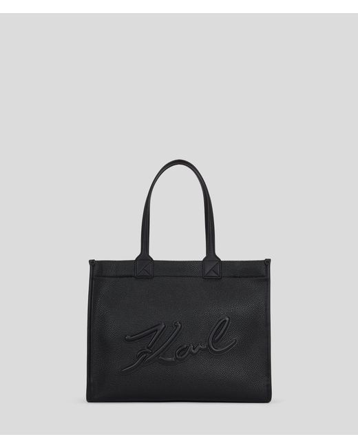 Karl Lagerfeld Black K/skuare Grainy Large Tote Bag