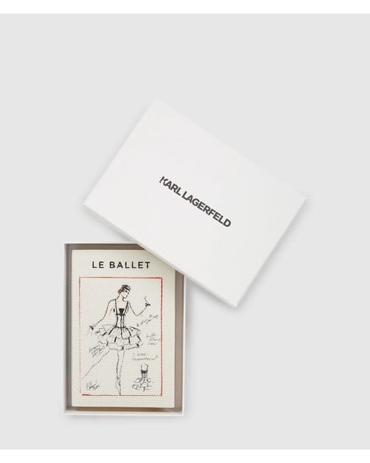 Karl Lagerfeld White K/Soiree Ballet Book Minaudière Bag