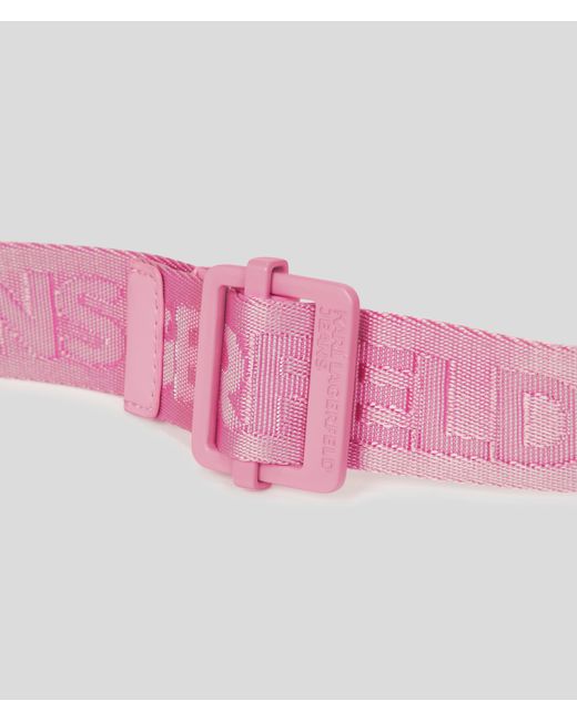Karl Lagerfeld Pink Klj Webbing Belt