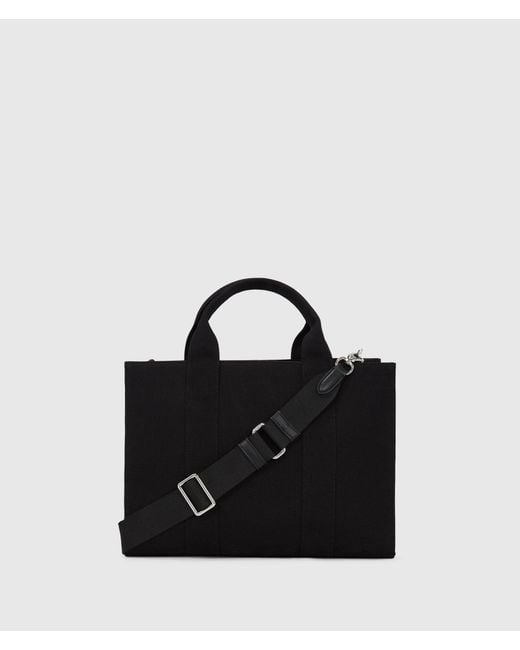 Karl Lagerfeld Black Ikon Aquarelle Canvas Tote Bag