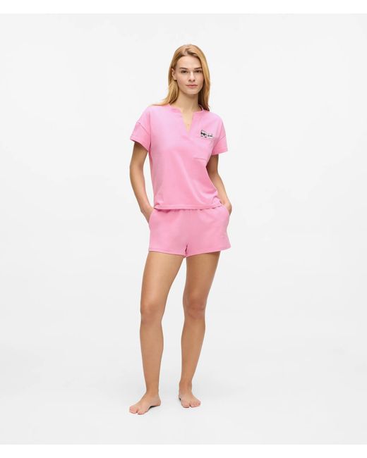 Karl Lagerfeld Pink Ikon Short Pajama Set