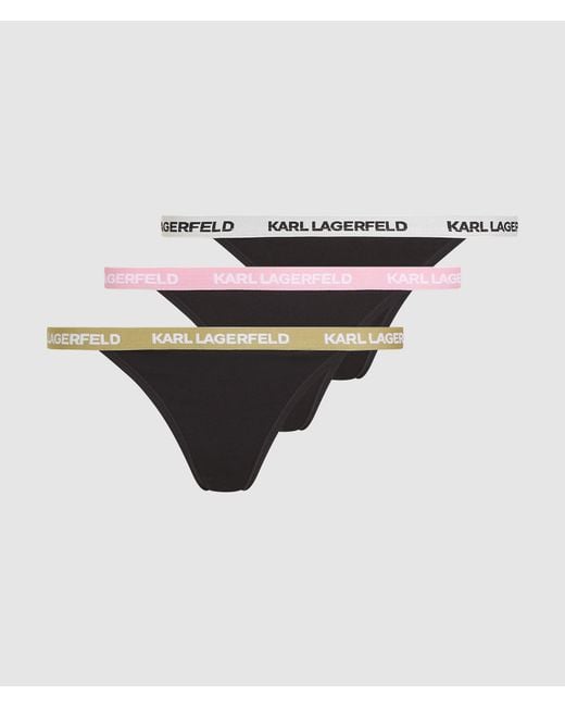 Karl Lagerfeld White Waistband Brazilian Briefs – 3 Pack