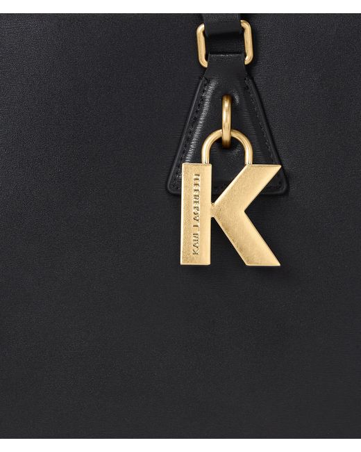 Karl Lagerfeld Black K/lock Medium Tote Bag