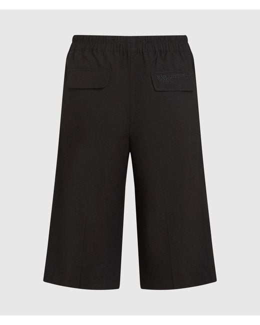 KL Jeans Black Linen Blend Bermuda Shorts