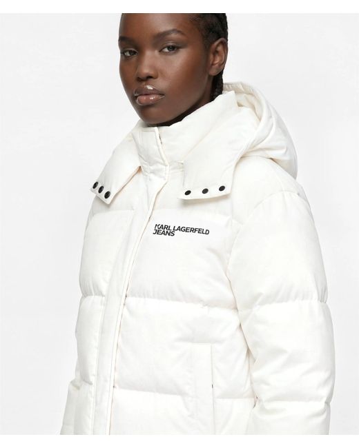 KL Jeans White Logo Puffer Jacket